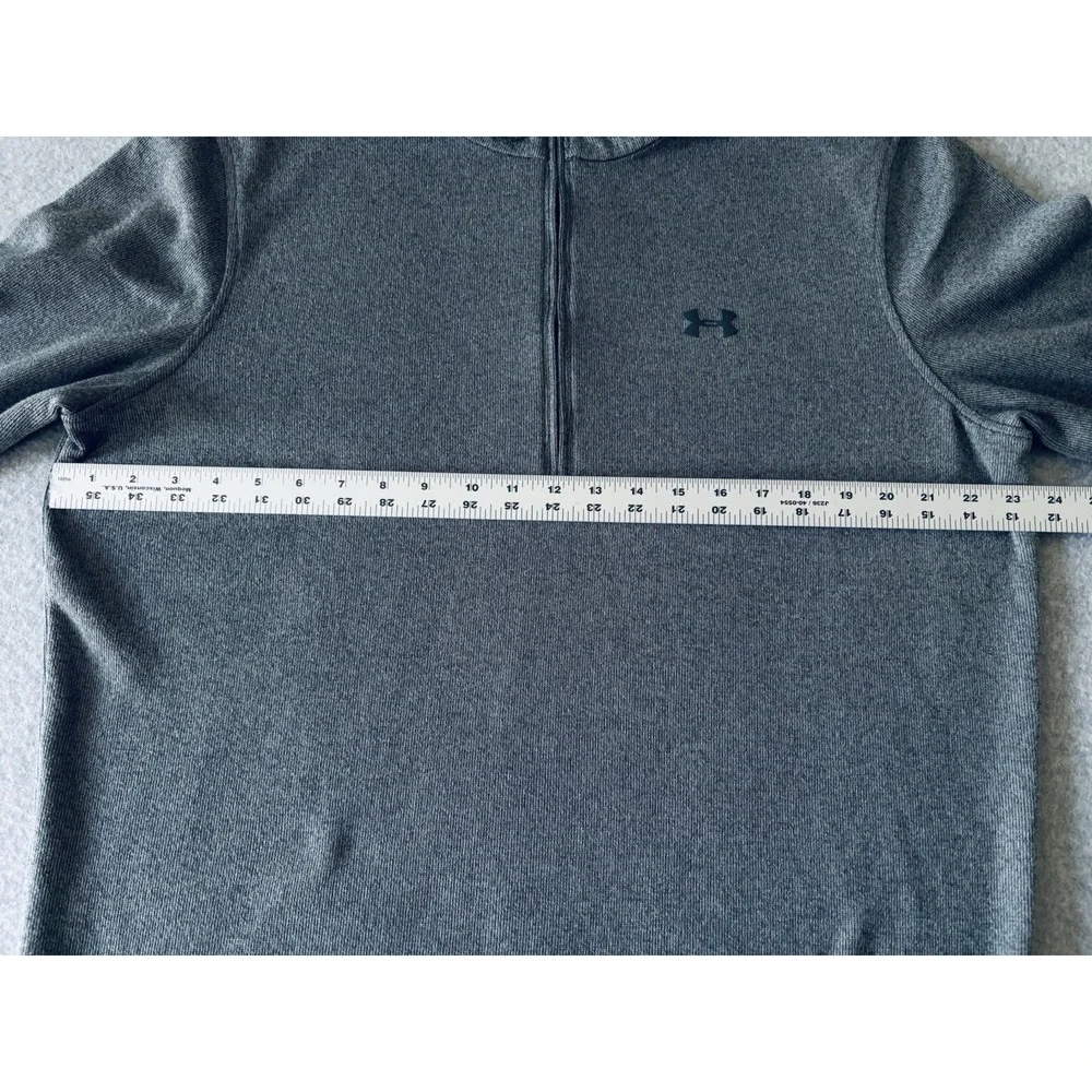 Under Armour Golf Mens 1/4 Zip Fleece Pullover‎ Sweater XL Loose Gray Cold Gear
